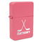 Hockey 2 Windproof Lighter - Pink - Double Sided (Personalized)