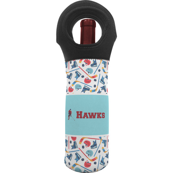 Custom Hockey 2 Wine Tote Bag (Personalized)