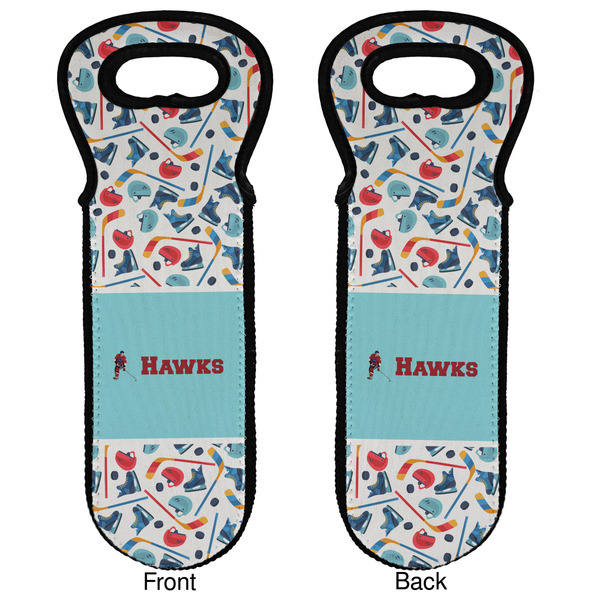 Hockey 2 Wine Tote Front & Back