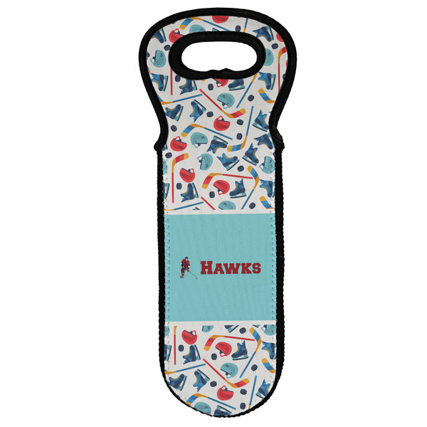 Custom Hockey 2 Wine Tote Bag (Personalized)