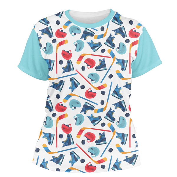 Custom Hockey 2 Women's Crew T-Shirt - X Small
