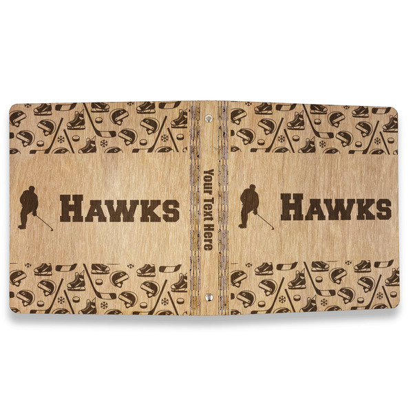 Hockey 2 Wood 3-Ring Binders - 1" Letter - Approval