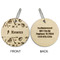 Hockey 2 Wood Luggage Tags - Round - Approval