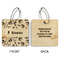 Hockey 2 Wood Luggage Tags - Square - Approval