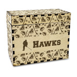 Hockey 2 Wood Recipe Box - Laser Engraved (Personalized)