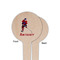 Hockey 2 Wooden 4" Food Pick - Round - Single Sided - Front & Back