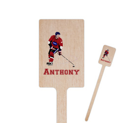Hockey 2 6.25" Rectangle Wooden Stir Sticks - Double Sided (Personalized)