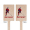 Hockey 2 Wooden 6.25" Stir Stick - Rectangular - Double Sided - Front & Back