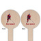 Hockey 2 Wooden 6" Food Pick - Round - Double Sided - Front & Back