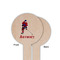 Hockey 2 Wooden 6" Food Pick - Round - Single Sided - Front & Back