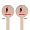Hockey 2 Wooden 6" Stir Stick - Round - Double Sided - Front & Back