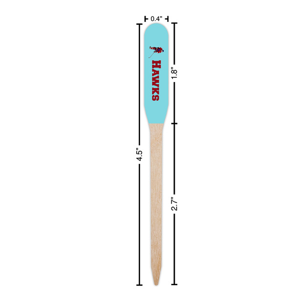 Hockey 2 Wooden Food Pick - Paddle - Dimensions