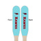 Hockey 2 Wooden Food Pick - Paddle - Double Sided - Front & Back