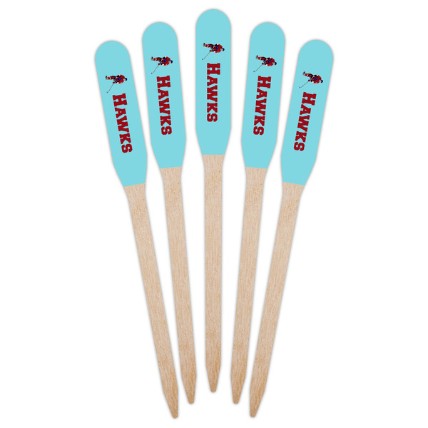 Hockey 2 Wooden Food Pick - Paddle - Fan View