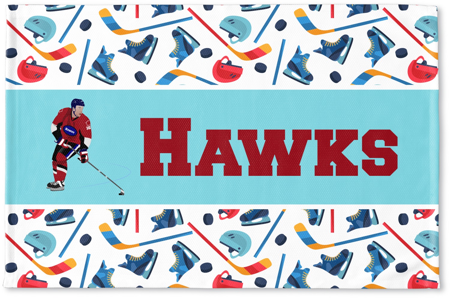 Custom Hockey 2 Woven Mat (Personalized) YouCustomizeIt