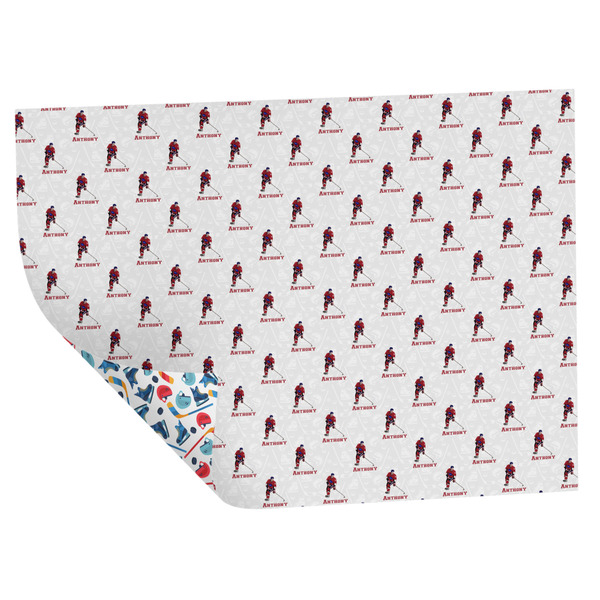 Hockey 2 Wrapping Paper Sheet - Double Sided - Folded