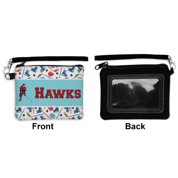 Hockey 2 Wristlet ID Cases - Front & Back