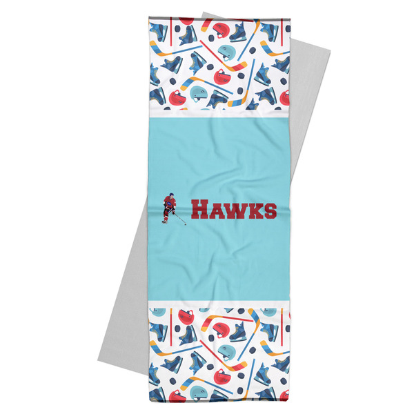 Custom Hockey 2 Yoga Mat Towel (Personalized)
