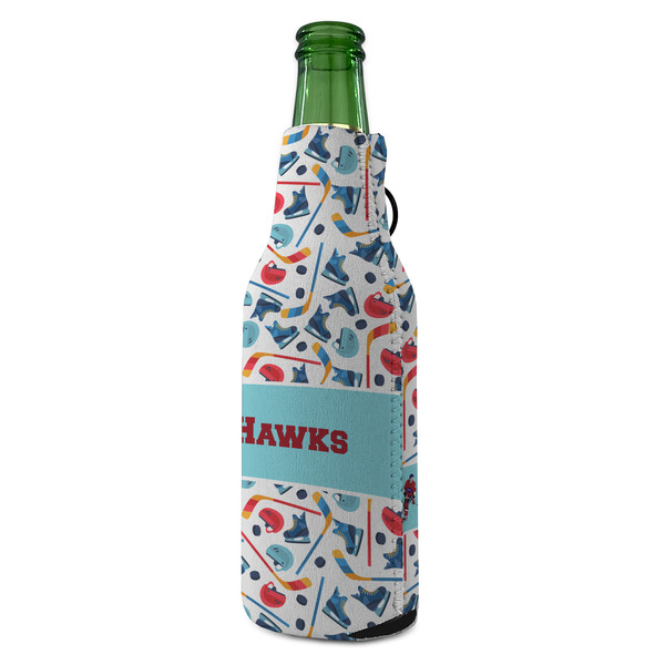 Hockey 2 Zipper Bottle Cooler - ANGLE (bottle)
