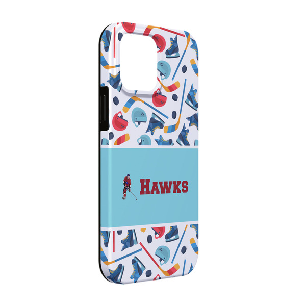 Custom Hockey 2 iPhone Case - Rubber Lined - iPhone 13 Pro (Personalized)