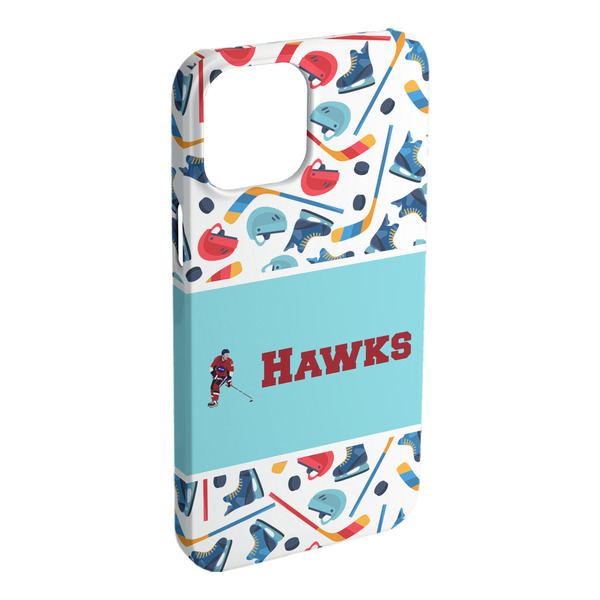 Custom Hockey 2 iPhone Case - Plastic - iPhone 15 Plus (Personalized)