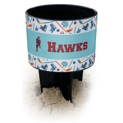 Hockey 2 Black Beach Spiker Drink Holder (Personalized)