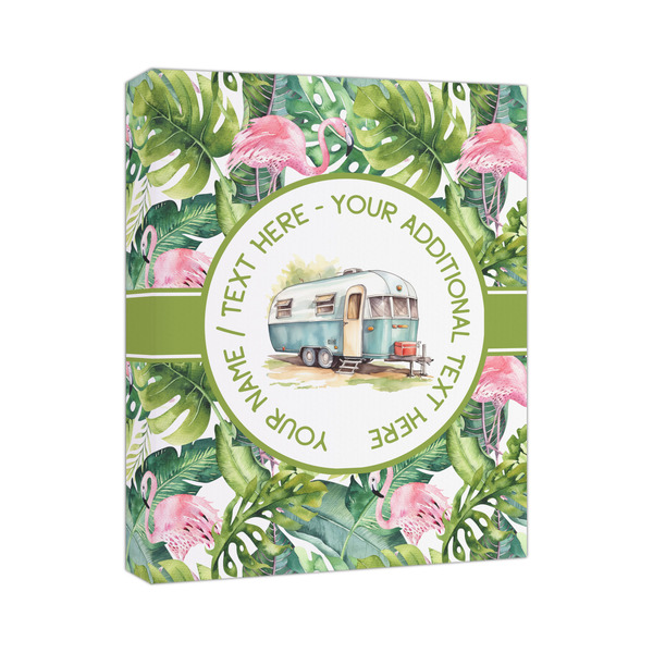 Custom Flamingo & Camping Canvas Print (Personalized)