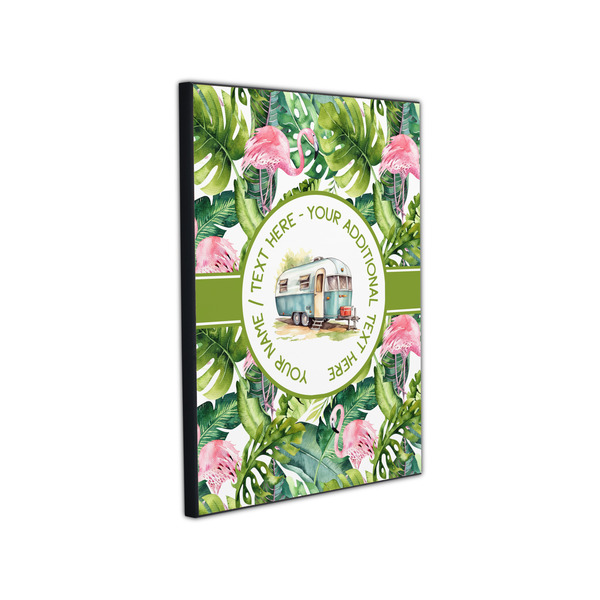 Flamingo & Camping 11x14 Wood Print - Angle View