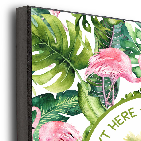 Flamingo & Camping 11x14 Wood Print - Closeup