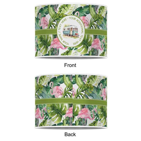 Flamingo & Camping 12" Drum Lampshade - APPROVAL (Poly Film)