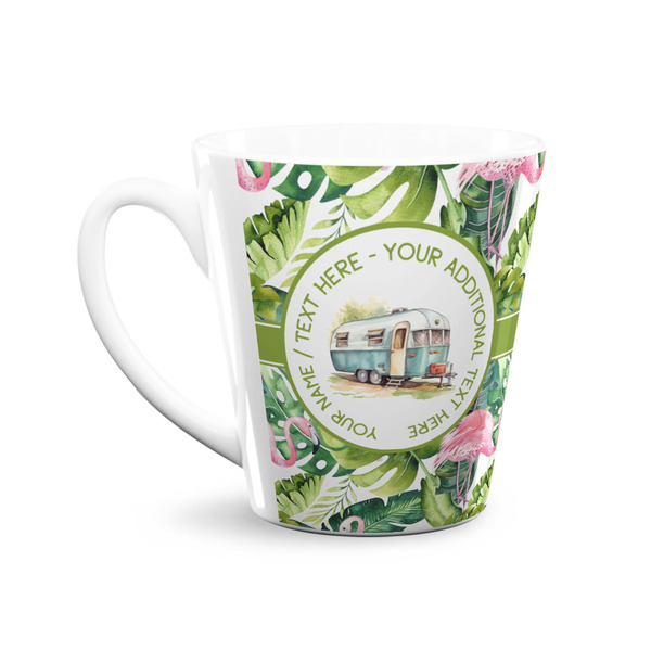 Flamingo & Camping 12 Oz Latte Mug - Front