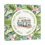 Flamingo & Camping Canvas Print - 12" x 12" (Personalized)