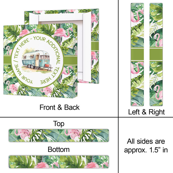 Flamingo & Camping 12x12 - Canvas Print - Approval