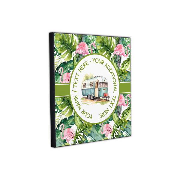 Flamingo & Camping 12x12 Wood Print - Angle View