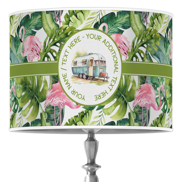Custom Flamingo & Camping Drum Lamp Shade (Personalized)