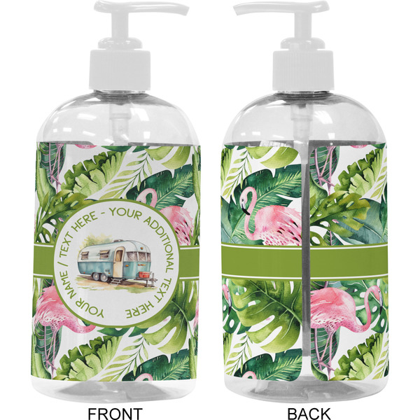 Flamingo & Camping 16 oz Plastic Liquid Dispenser - Approval - White