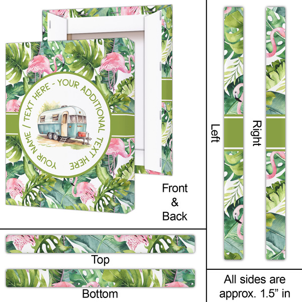 Flamingo & Camping 16x20 - Canvas Print - Approval