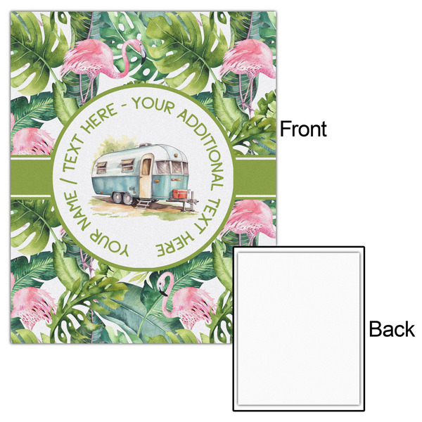Flamingo & Camping 16x20 - Matte Poster - Front & Back