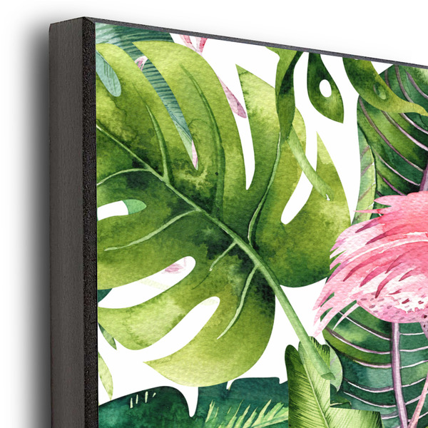 Flamingo & Camping 16x20 Wood Print - Closeup