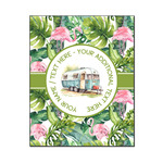 Flamingo & Camping Wood Print - 16" x 20" (Personalized)