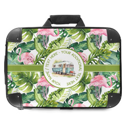 Flamingo & Camping Hard Shell Briefcase - 18" (Personalized)
