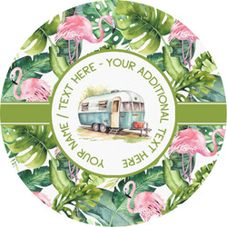 Flamingo & Camping Multipurpose Round Labels - 2" (Personalized)