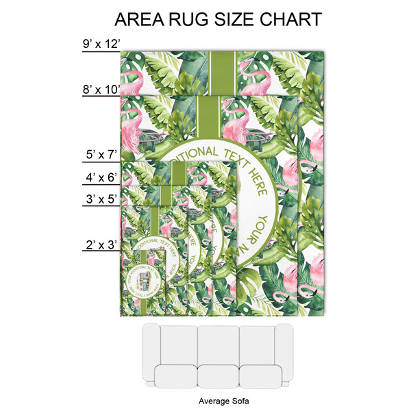 Flamingo & Camping 2'x3' Indoor Area Rugs - Size Chart