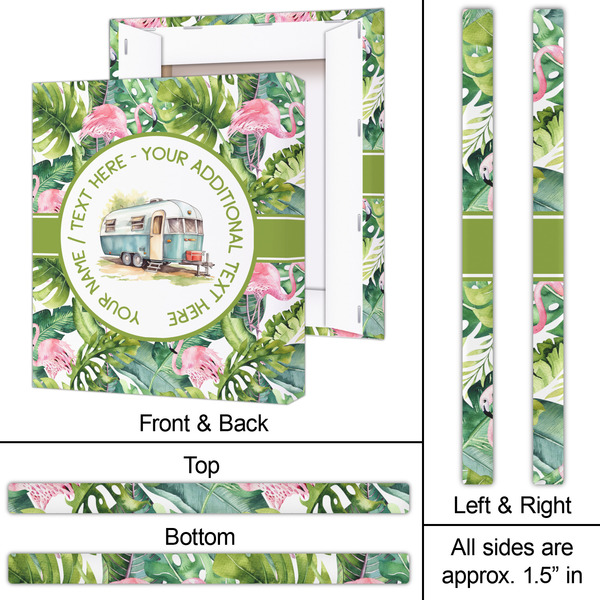 Flamingo & Camping 20x24 - Canvas Print - Approval