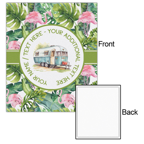 Flamingo & Camping 20x24 - Matte Poster - Front & Back