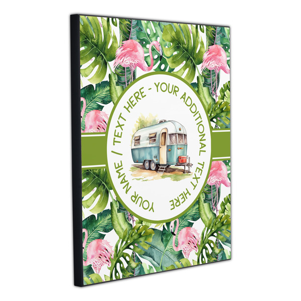 Flamingo & Camping 20x24 Wood Print - Angle View