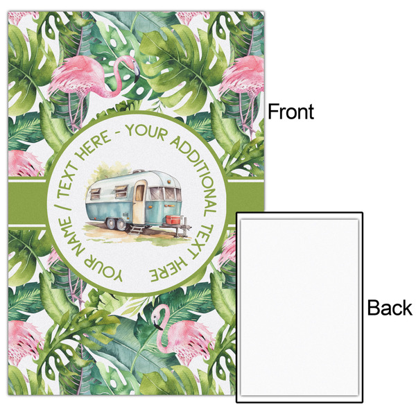Flamingo & Camping 20x30 - Matte Poster - Front & Back