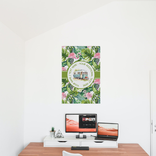 Flamingo & Camping 20x30 - Matte Poster - On the Wall