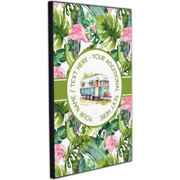 Flamingo & Camping 20x30 Wood Print - Angle View