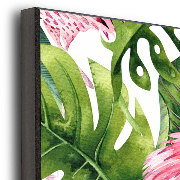 Flamingo & Camping 20x30 Wood Print - Closeup